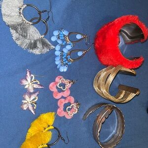 Colorful Earring and Headband Set